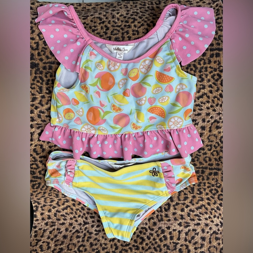 Matilda Jane Ruffle Tankini Two-Piece Swim Set Size 8